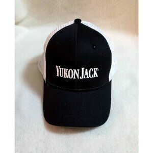 Yukon Jack Hat Cap Black & White Snap Back